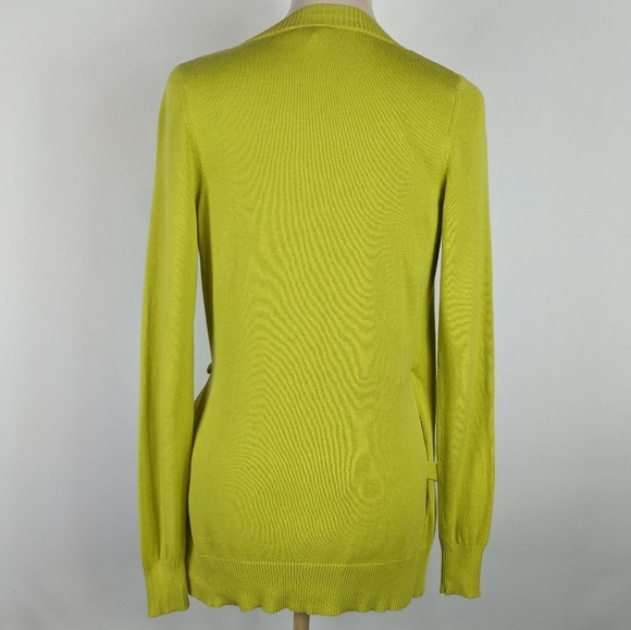 Anthro | Moth chartreuse wrap sweater XS - Picture 3 of 8